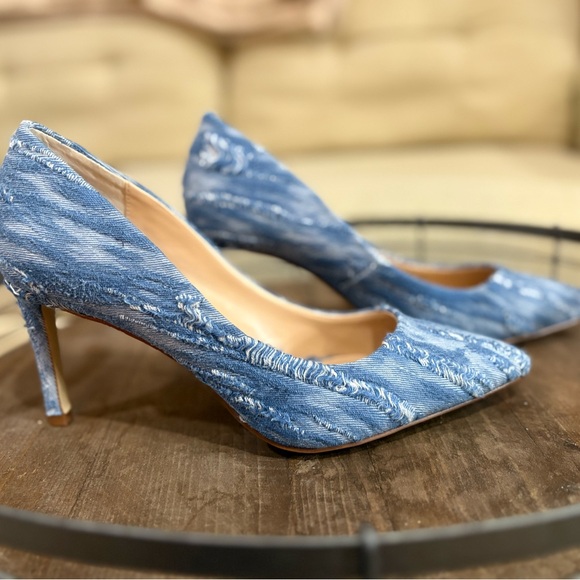 Charles by Charles David Sublime Denim Heels - Picture 1 of 7